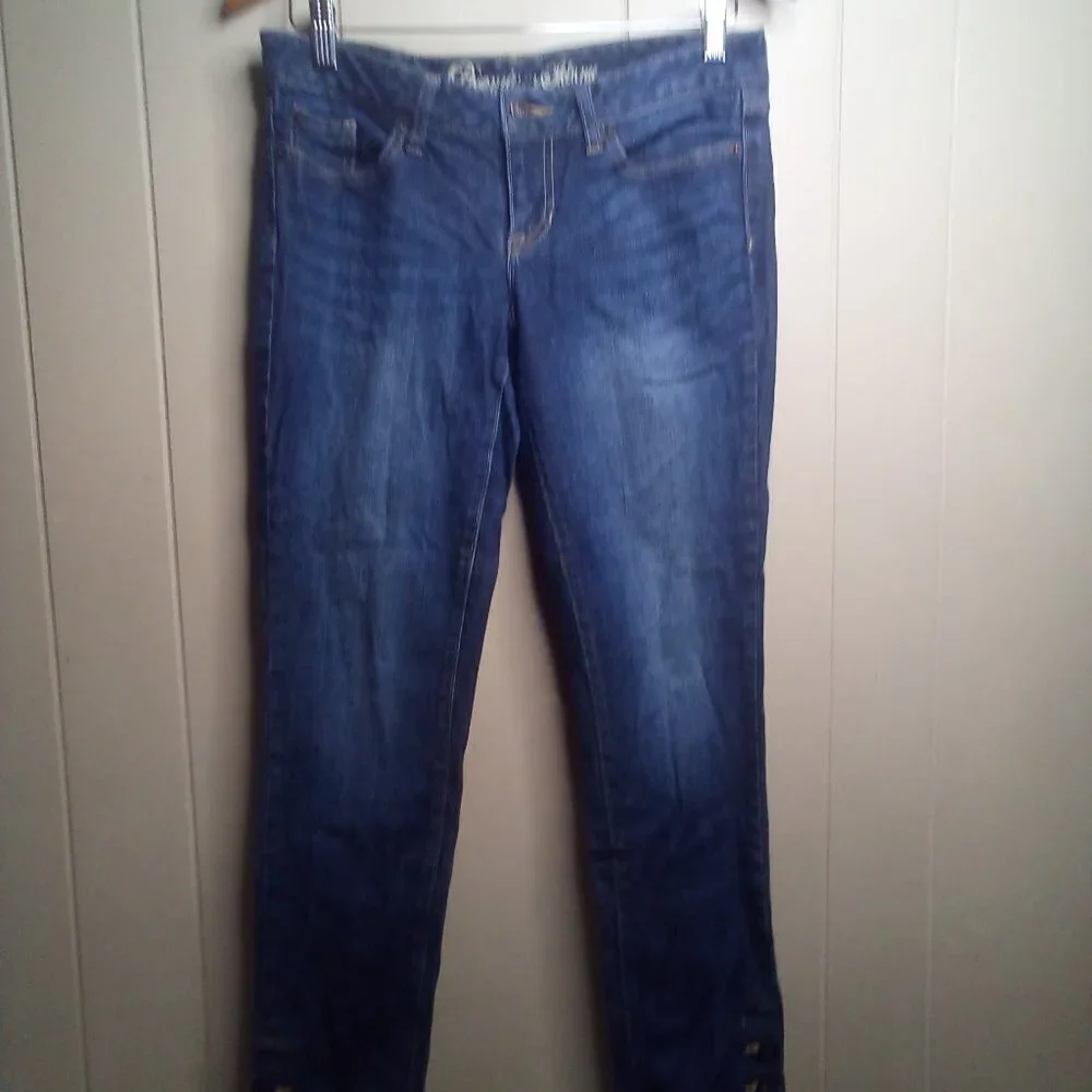 Gap Jeans 4 27 Premium Skinny Button Ankle Blue
